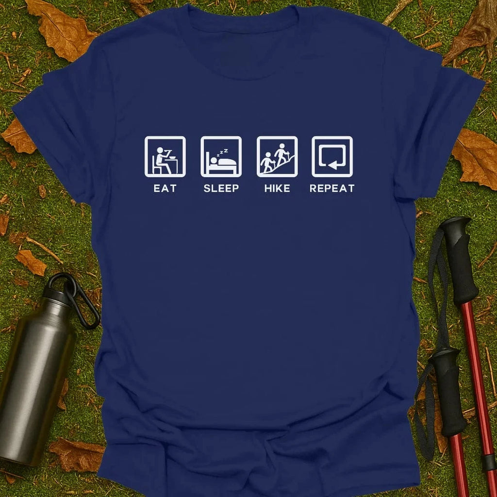 Camiseta "Comer, Dormir, Caminar, Repetir"