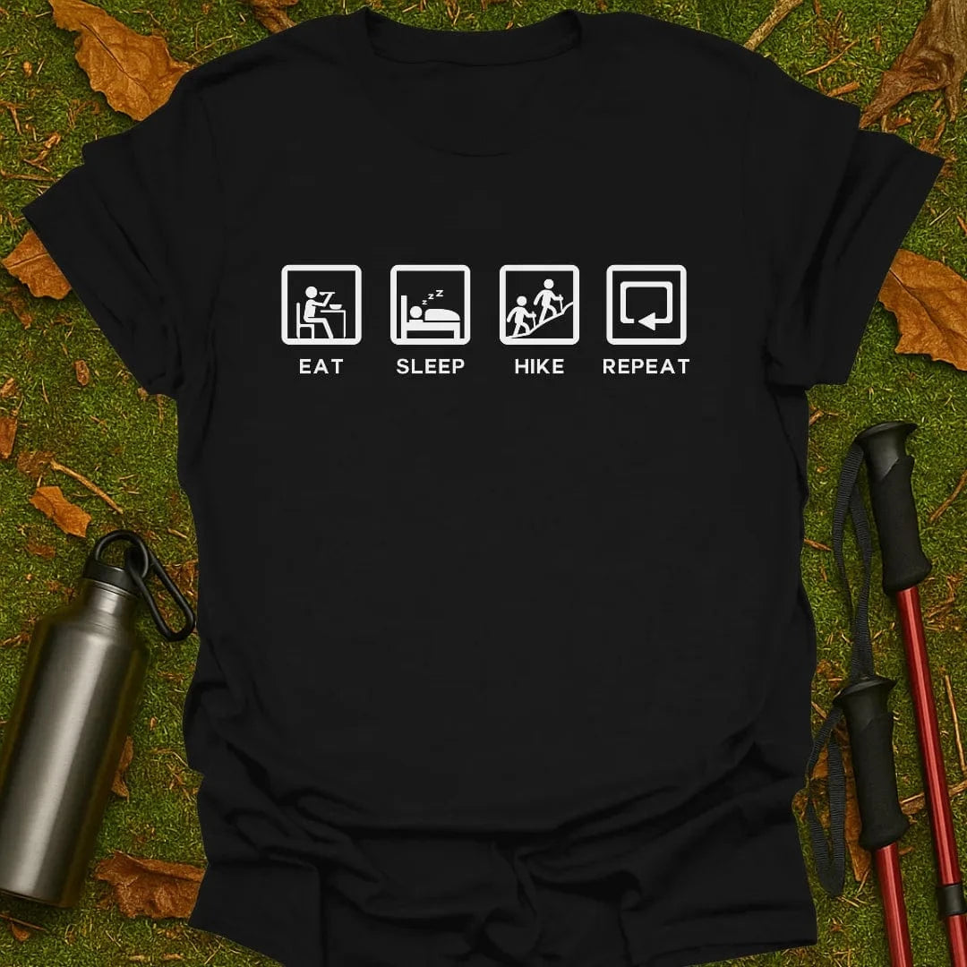 Camiseta "Comer, Dormir, Caminar, Repetir"