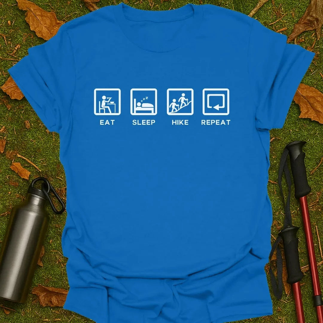 Camiseta "Comer, Dormir, Caminar, Repetir"