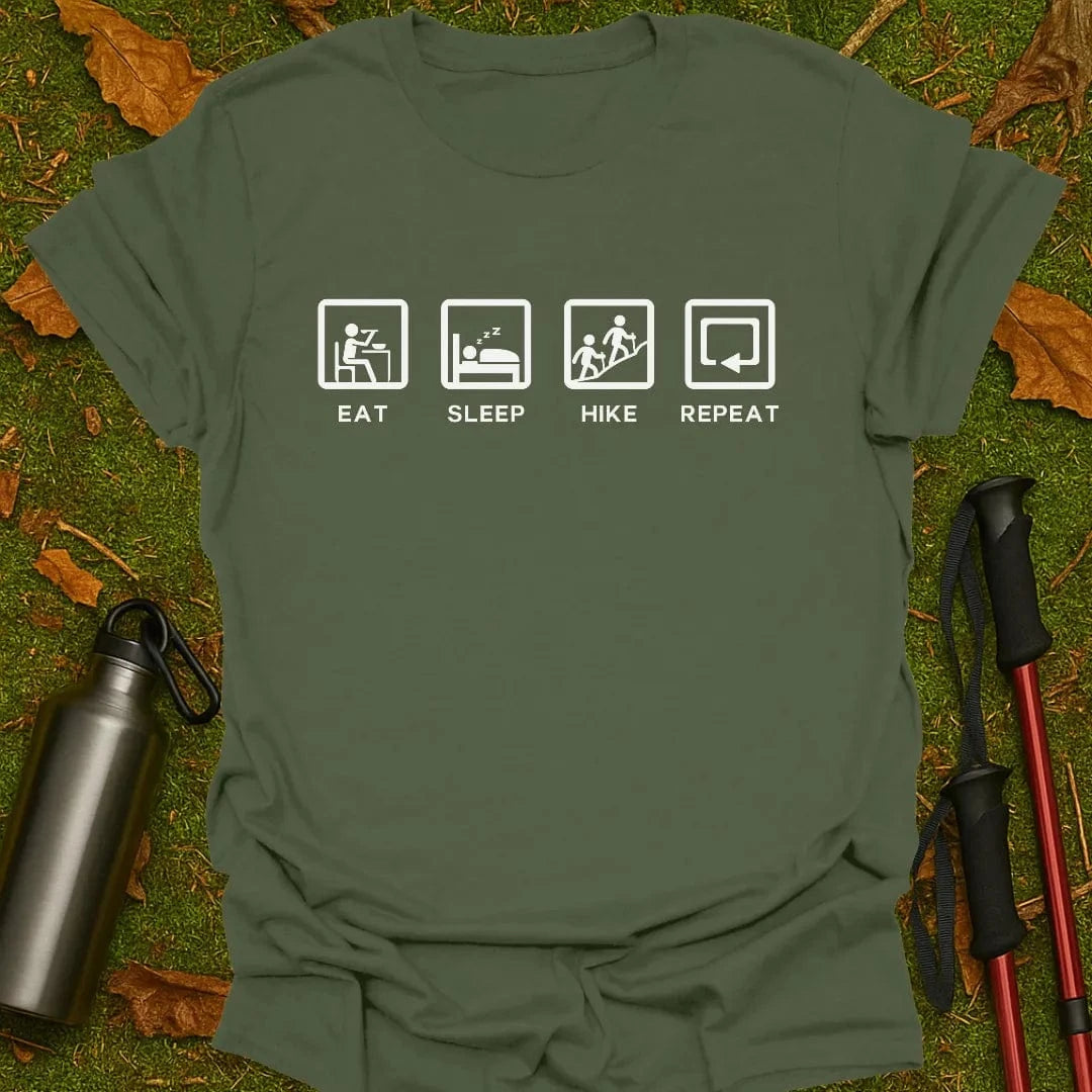 Camiseta "Comer, Dormir, Caminar, Repetir"
