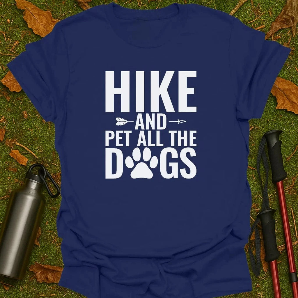 Camiseta de senderismo y perros