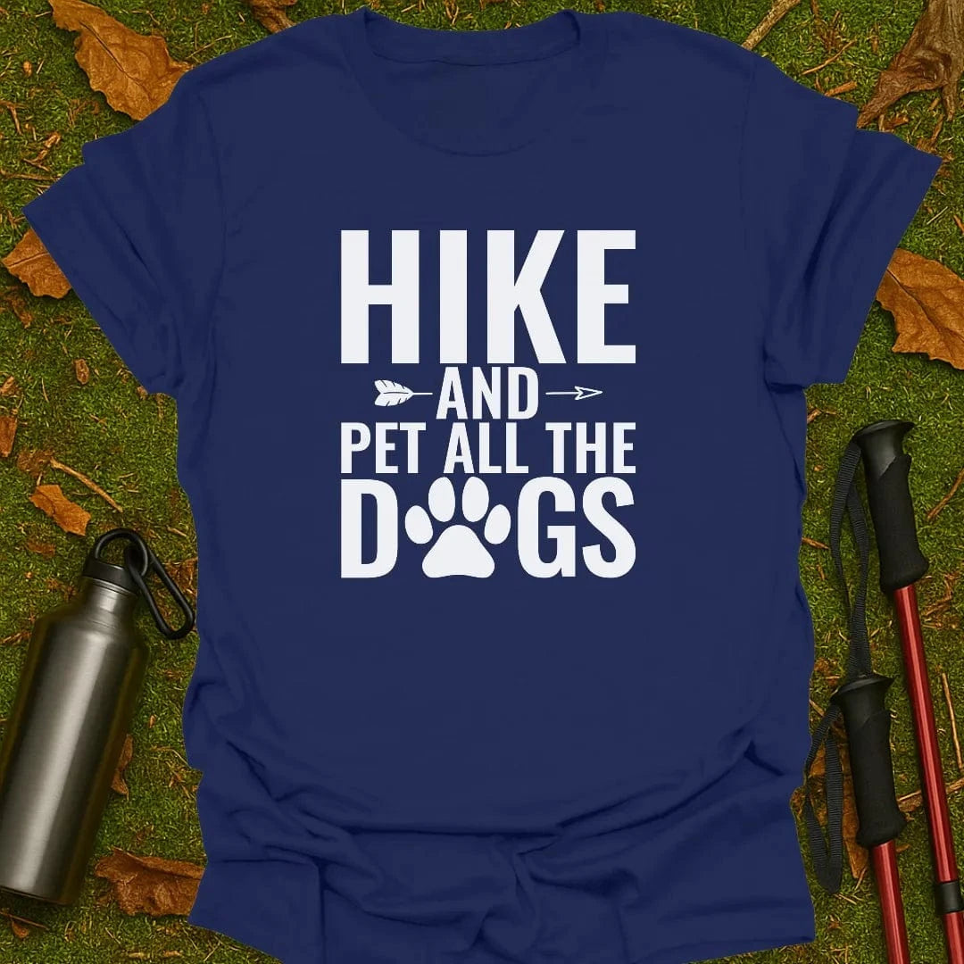 Camiseta de senderismo y perros