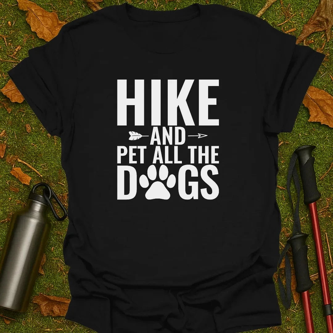 Camiseta de senderismo y perros
