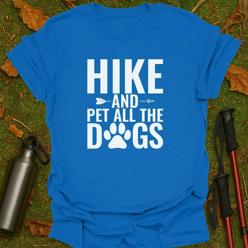 Camiseta de senderismo y perros
