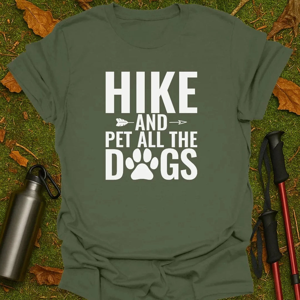 Camiseta de senderismo y perros
