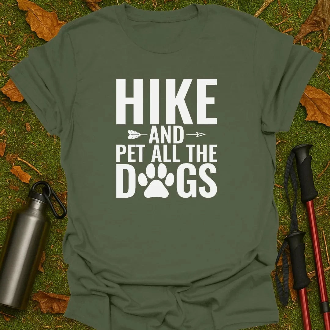 Camiseta de senderismo y perros