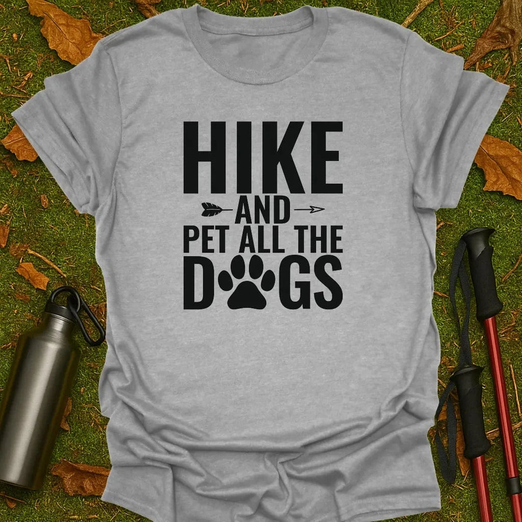 Camiseta de senderismo y perros