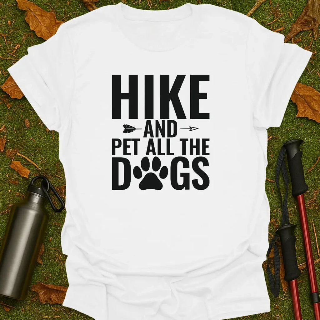 Camiseta de senderismo y perros