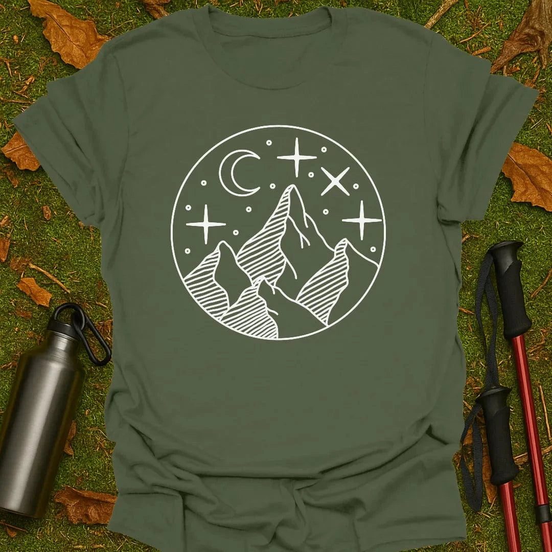 Camiseta Luna y Montañas