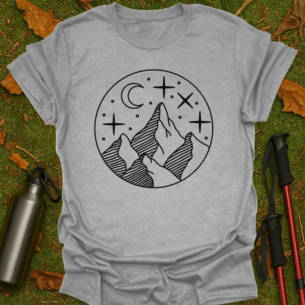 Camiseta Luna y Montañas