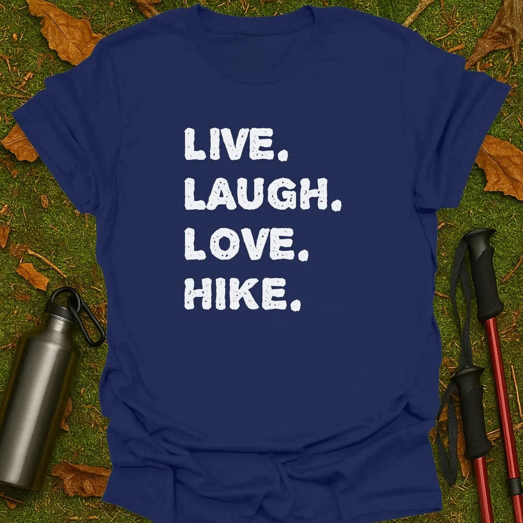Camiseta Vive Ríe Ama Haz senderismo