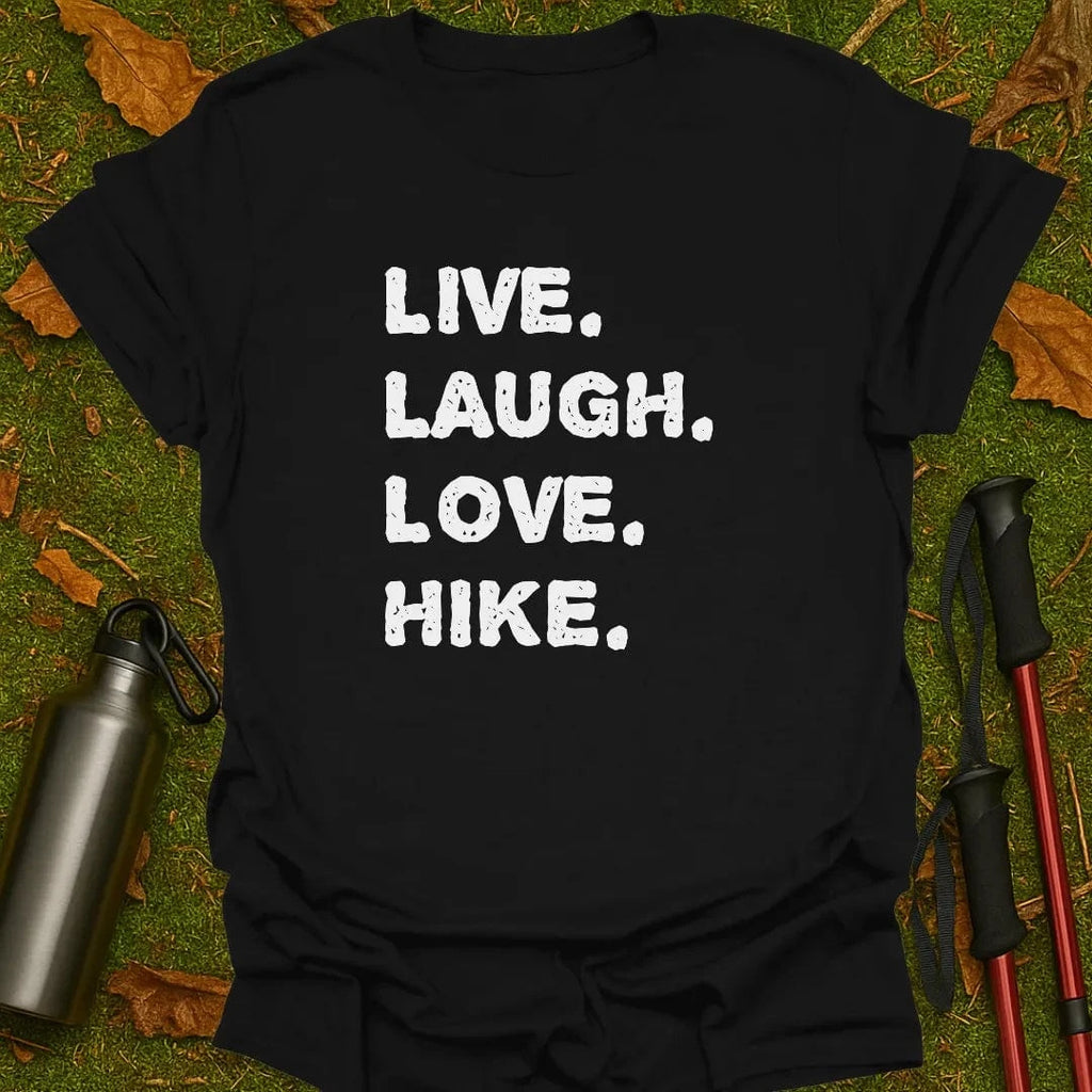 Camiseta Vive Ríe Ama Haz senderismo