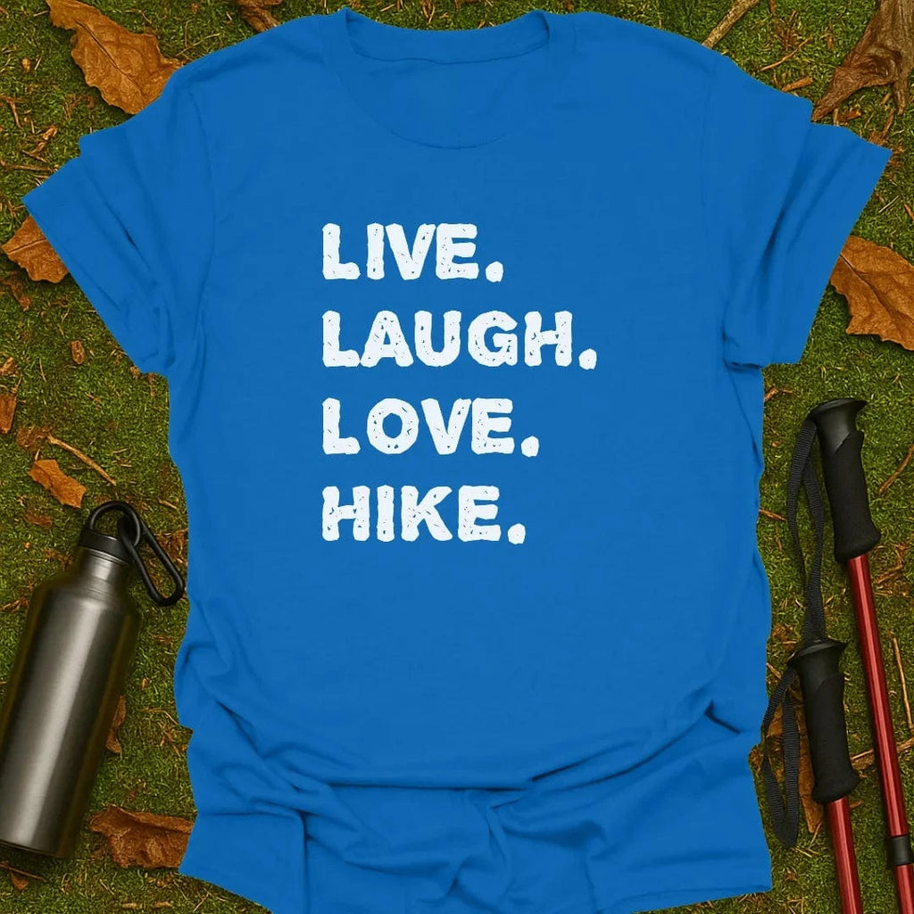 Camiseta Vive Ríe Ama Haz senderismo