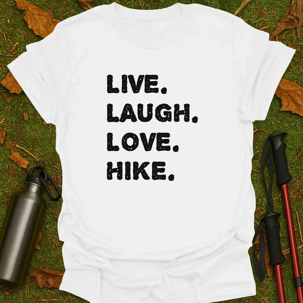 Camiseta Vive Ríe Ama Haz senderismo