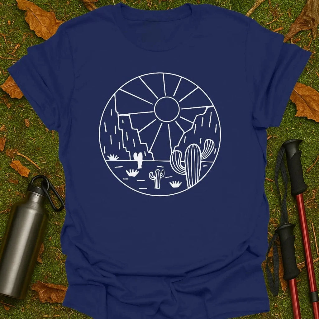 Camiseta de Cactus y Rocas