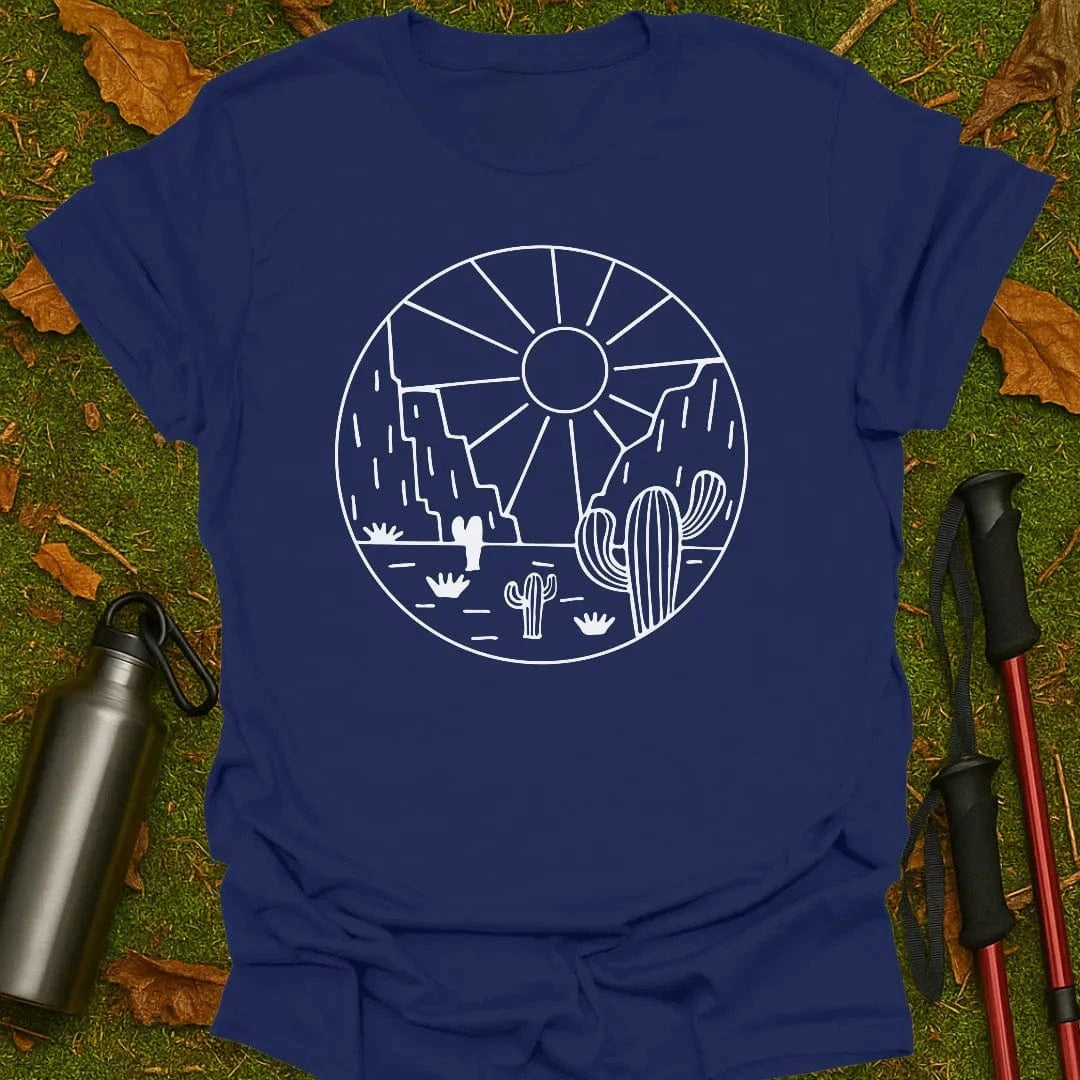 Camiseta de Cactus y Rocas