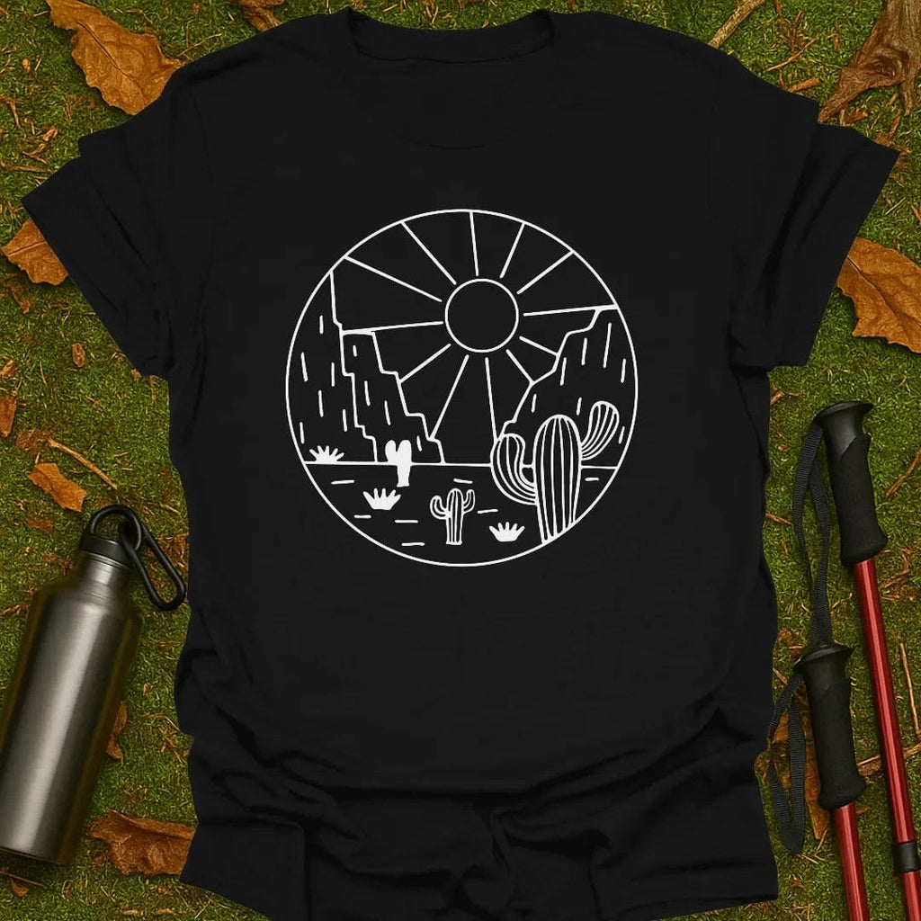 Camiseta de Cactus y Rocas