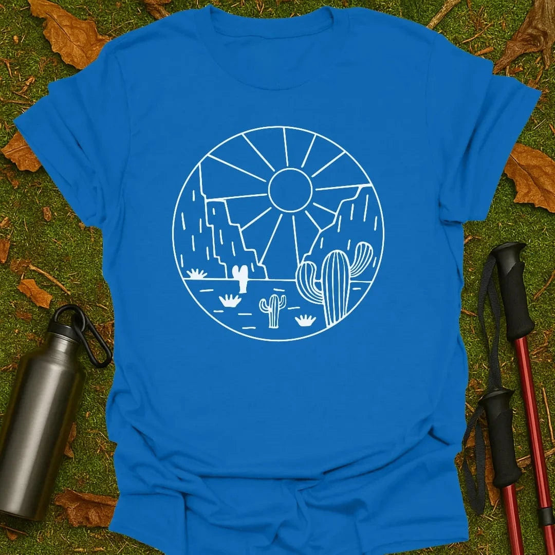 Camiseta de Cactus y Rocas