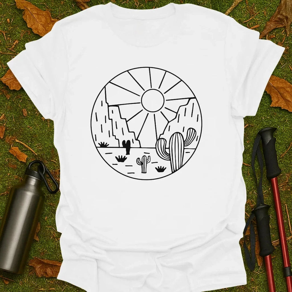 Camiseta de Cactus y Rocas