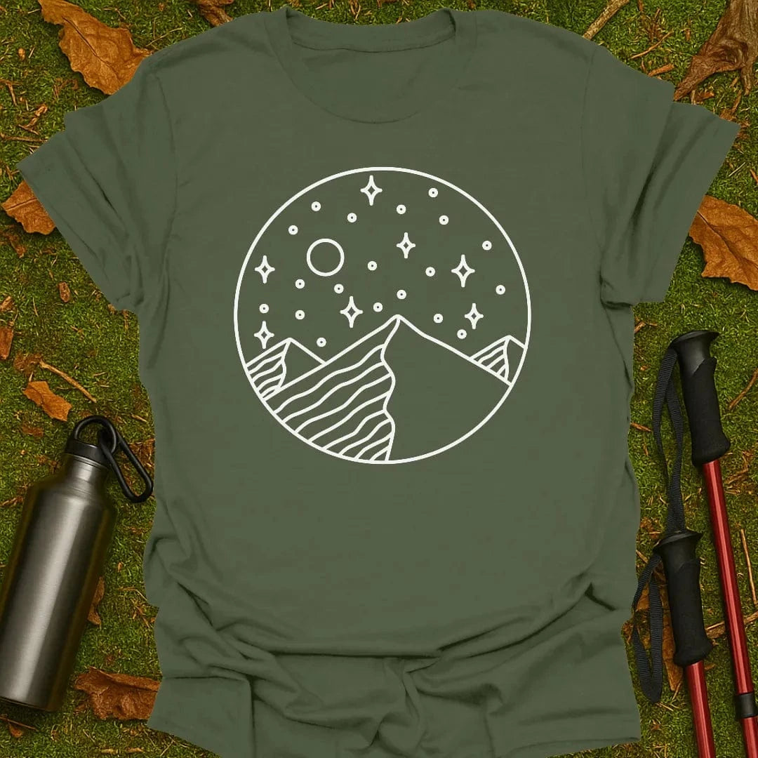 Camiseta de Estrellas sobre Montañas
