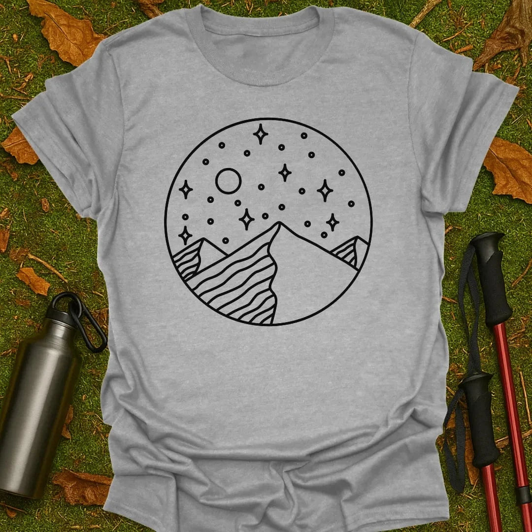 Camiseta de Estrellas sobre Montañas