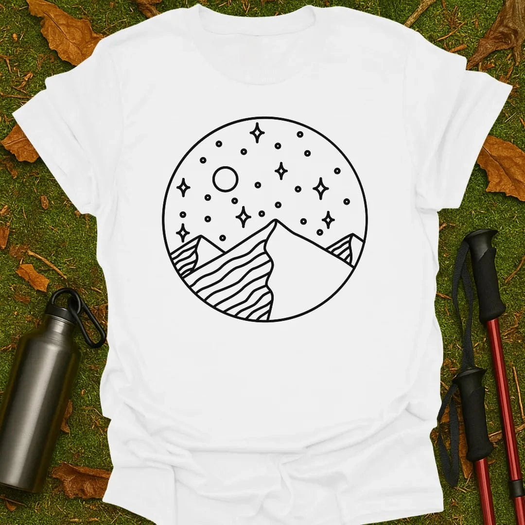 Camiseta de Estrellas sobre Montañas