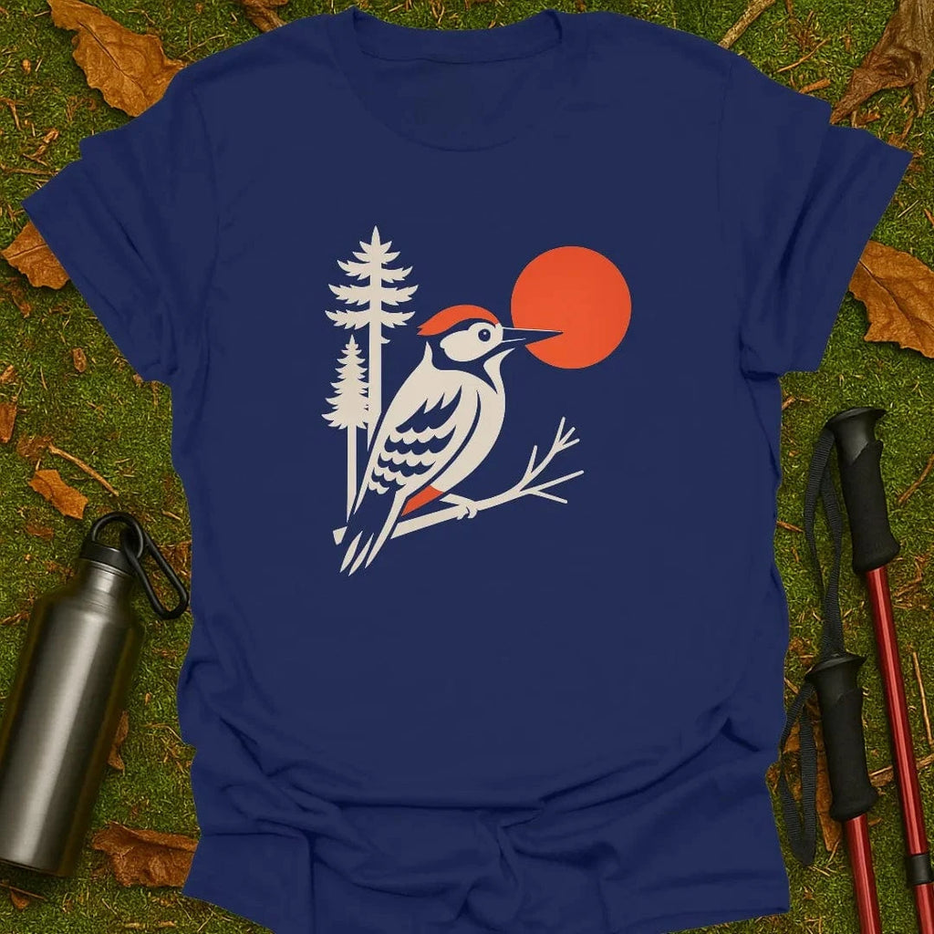Camiseta Pájaro Carpintero Atardecer