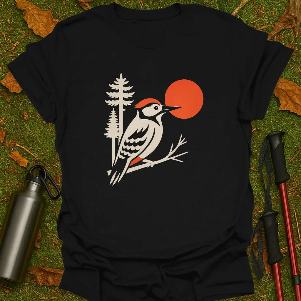 Camiseta Pájaro Carpintero Atardecer