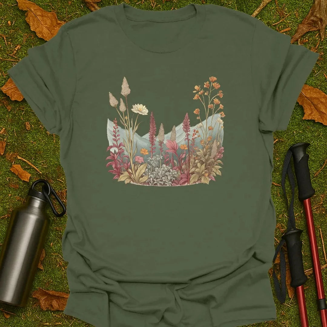 Camiseta de flores silvestres
