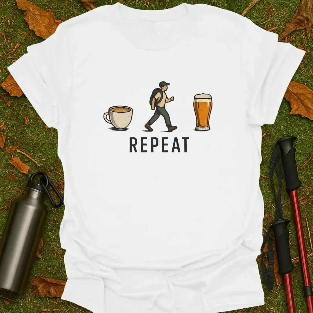 Coffee, Hike, Beer, Repeat T-Shirt