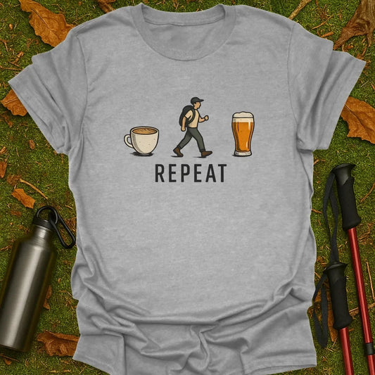 Coffee, Hike, Beer, Repeat T-Shirt