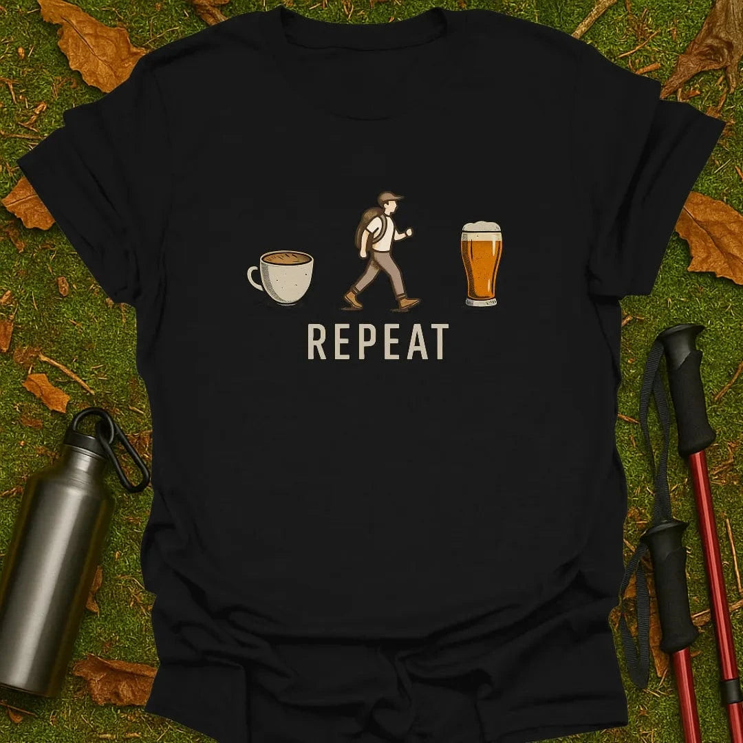 Coffee, Hike, Beer, Repeat T-Shirt