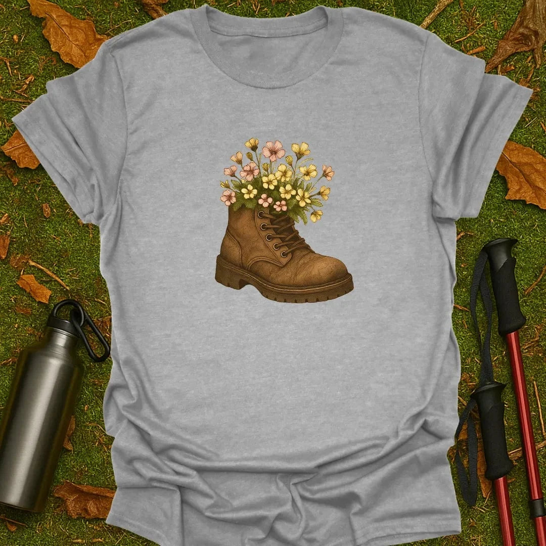 Flowers In Boot T-Shirt