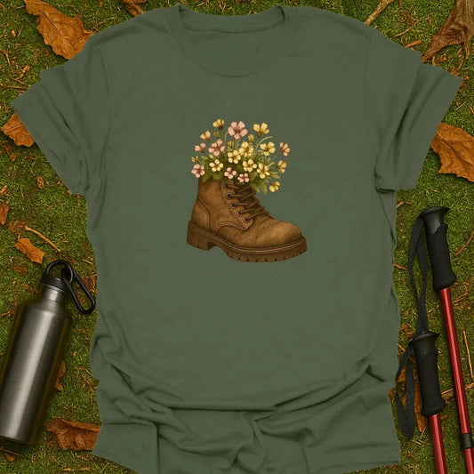 Flowers In Boot T-Shirt