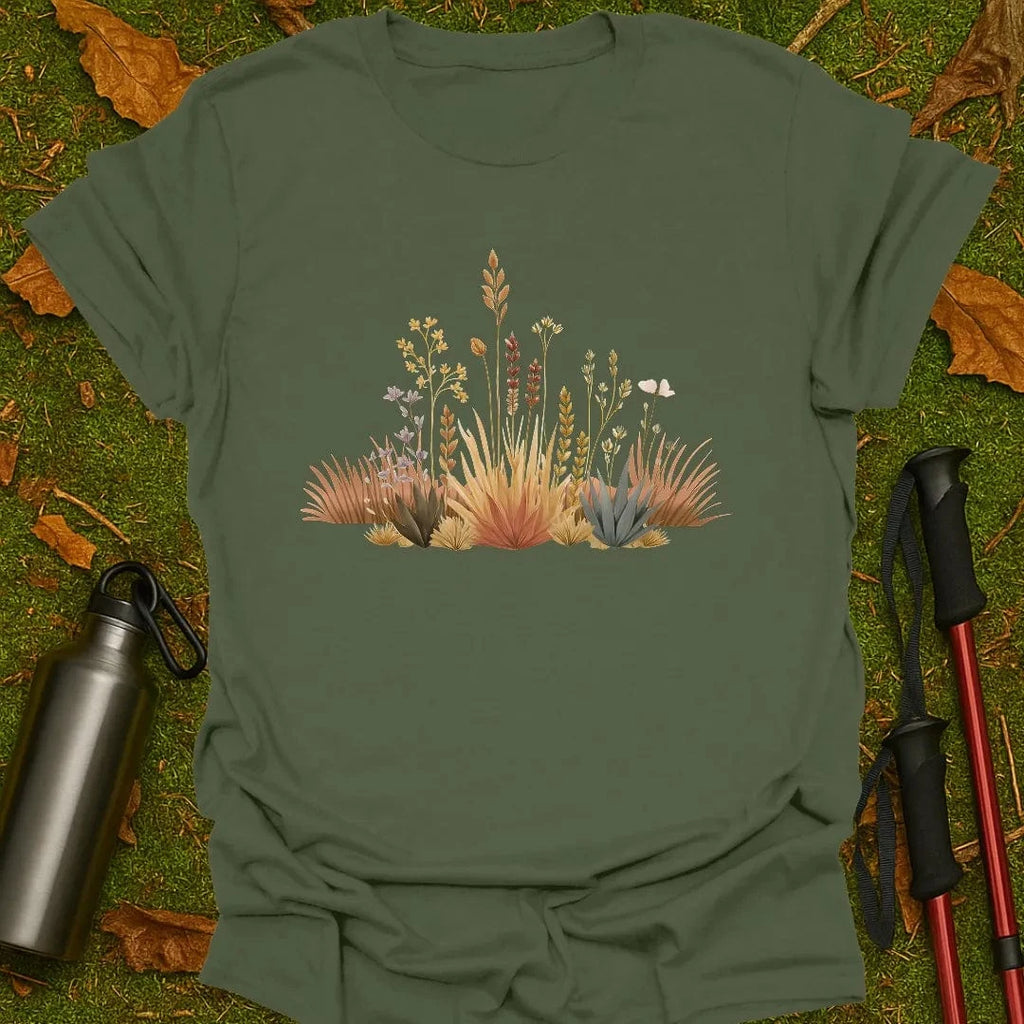 Camiseta con flores silvestres de pradera