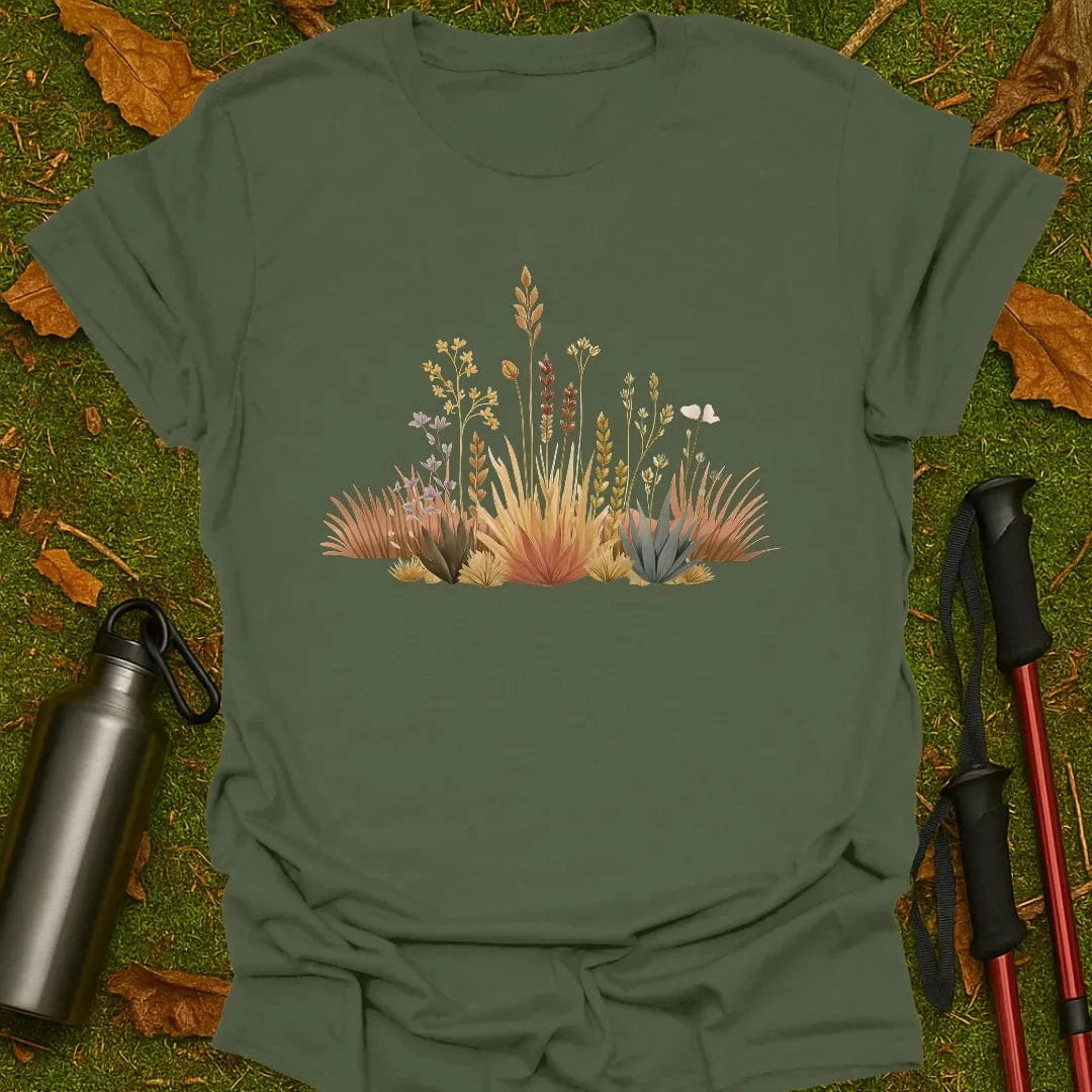 Camiseta con flores silvestres de pradera