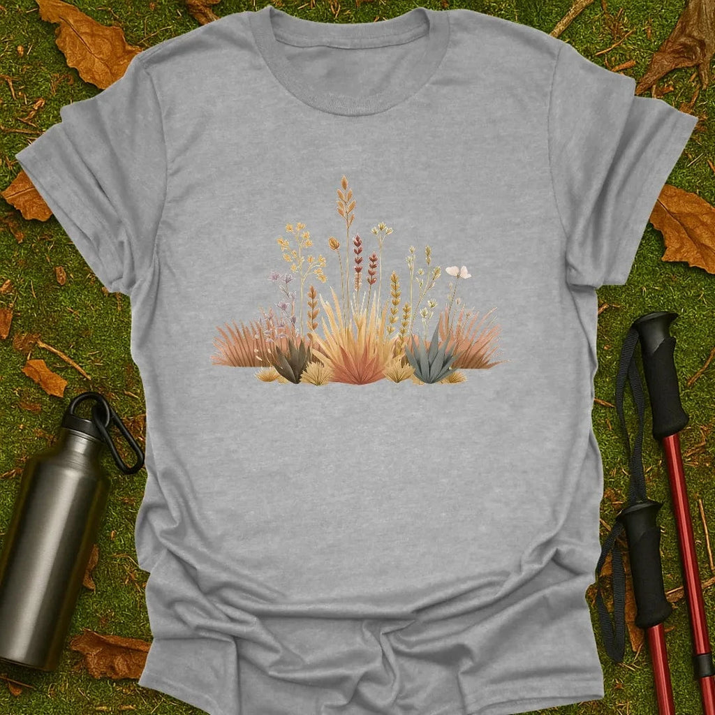 Camiseta con flores silvestres de pradera