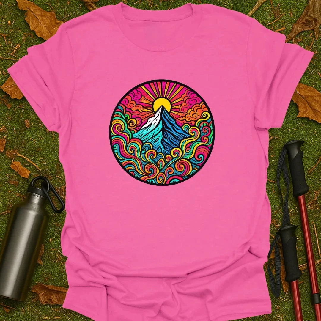 Camiseta de la montaña psicodélica