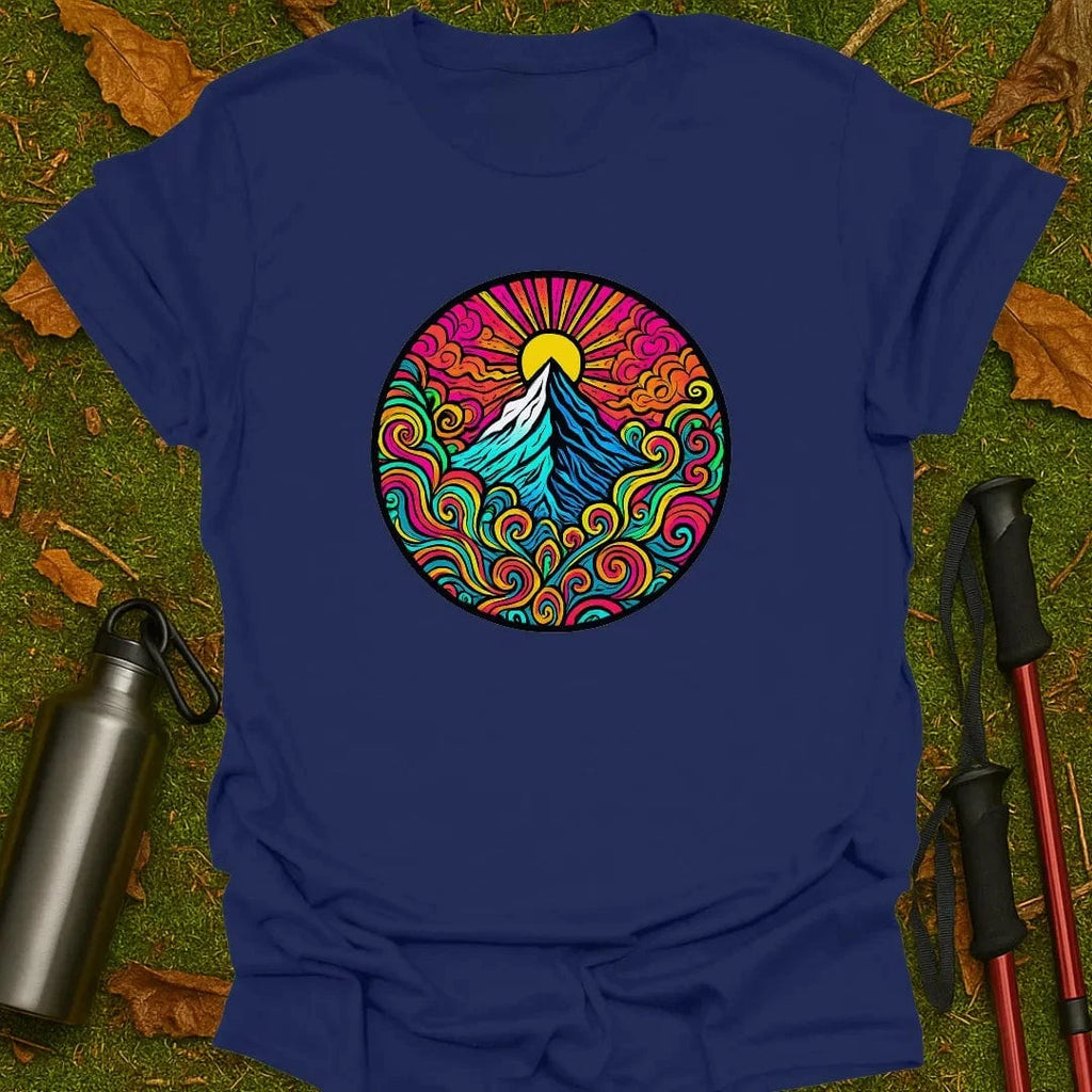 Camiseta de la montaña psicodélica