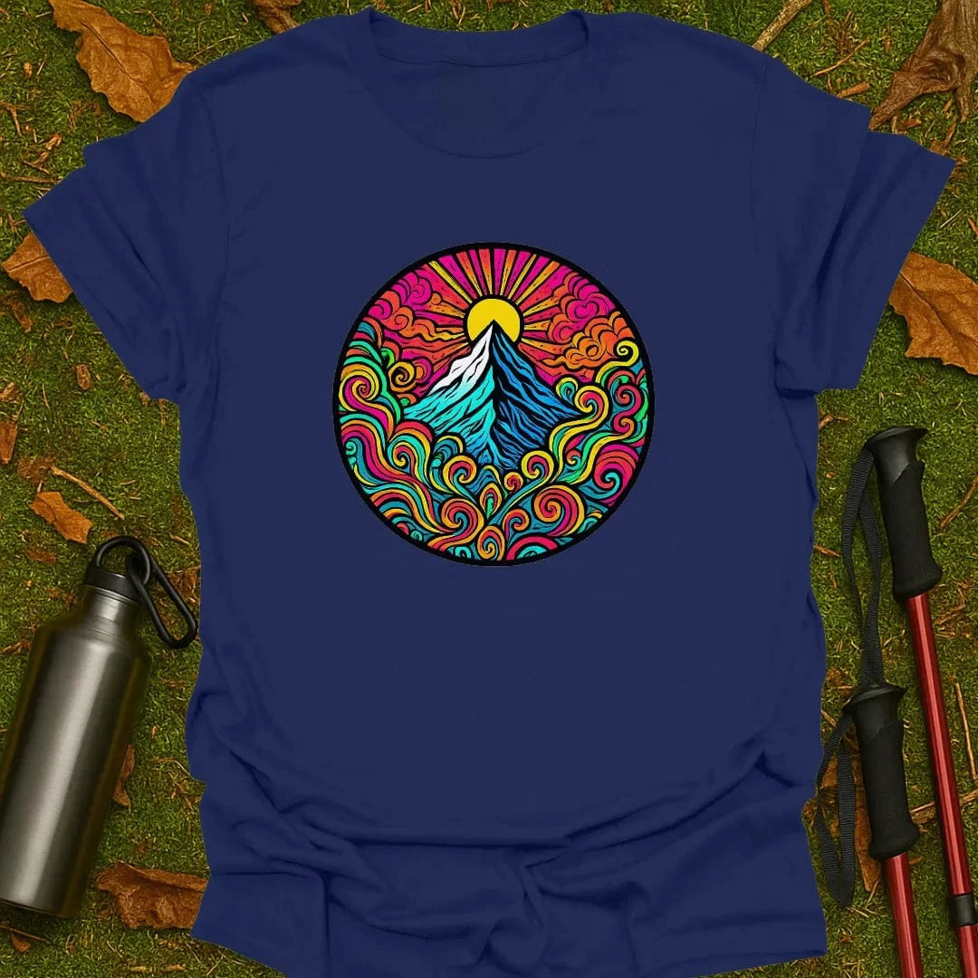 Camiseta de la montaña psicodélica