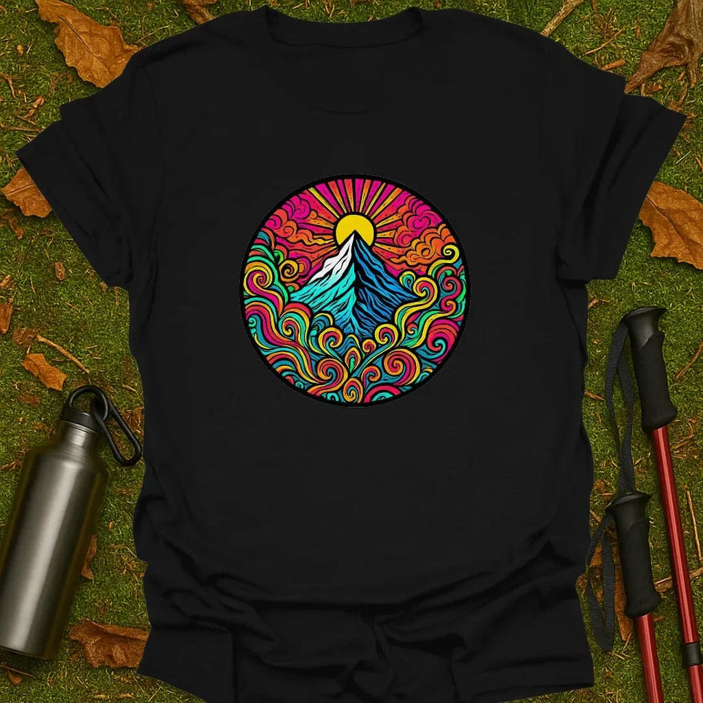 Camiseta de la montaña psicodélica