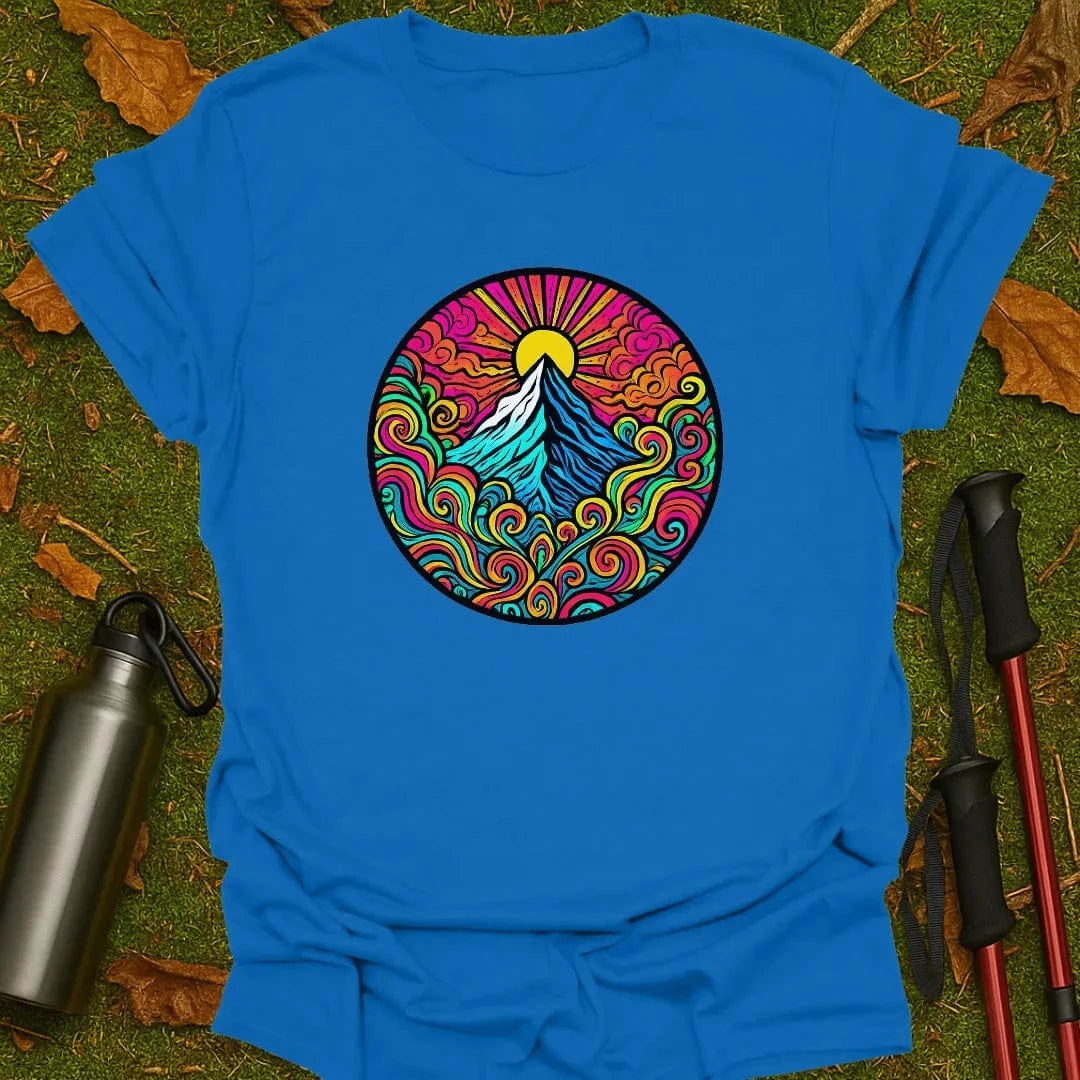 Camiseta de la montaña psicodélica