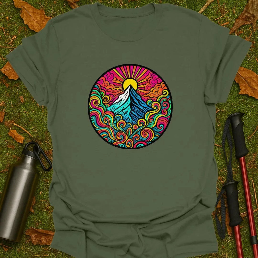 Camiseta de la montaña psicodélica