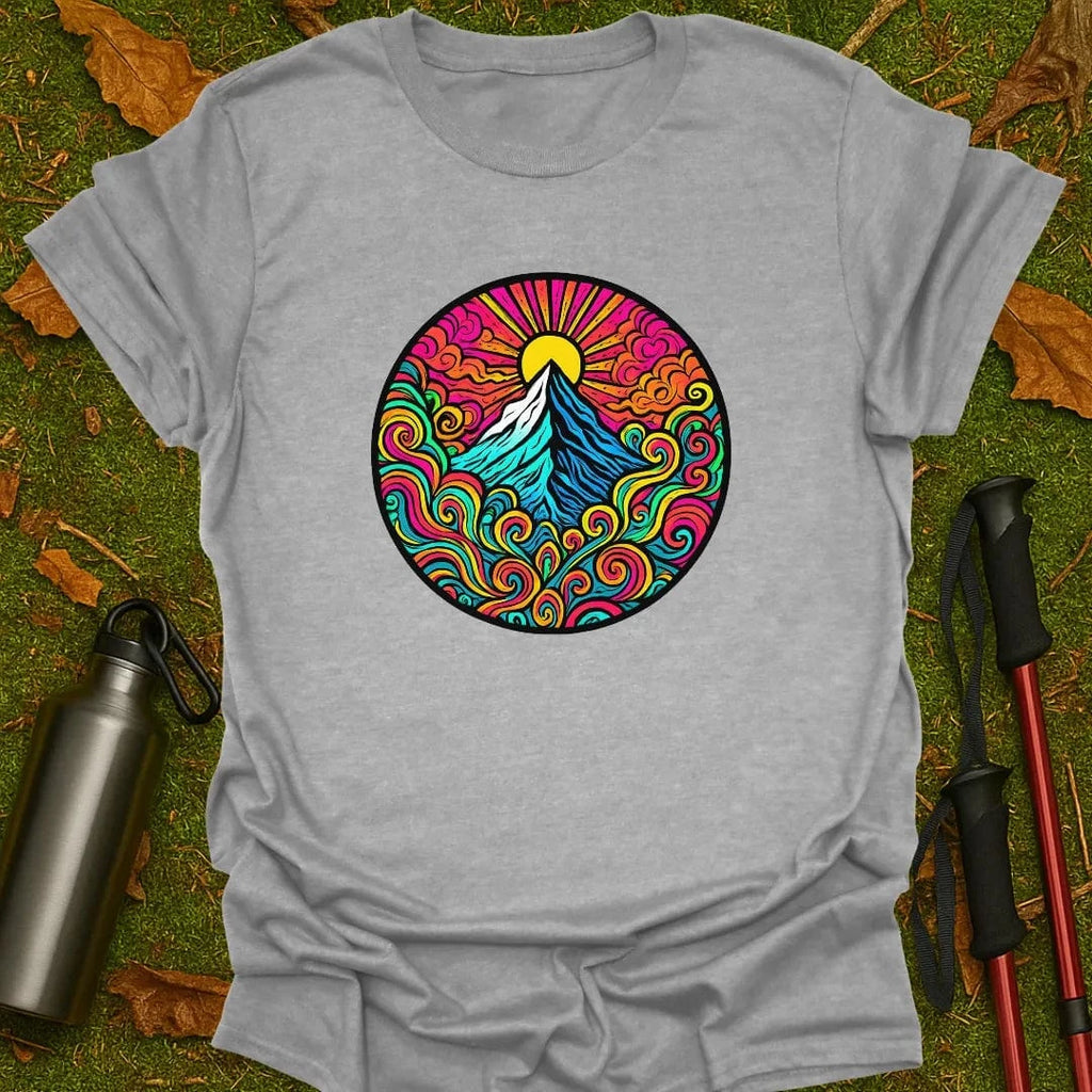 Camiseta de la montaña psicodélica