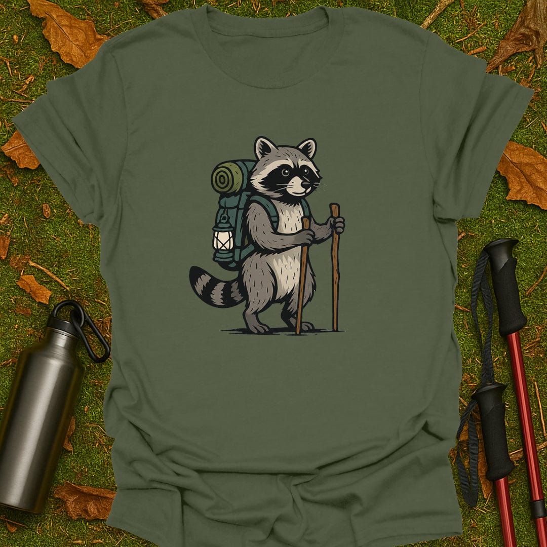 Hiking Raccoon T-Shirt