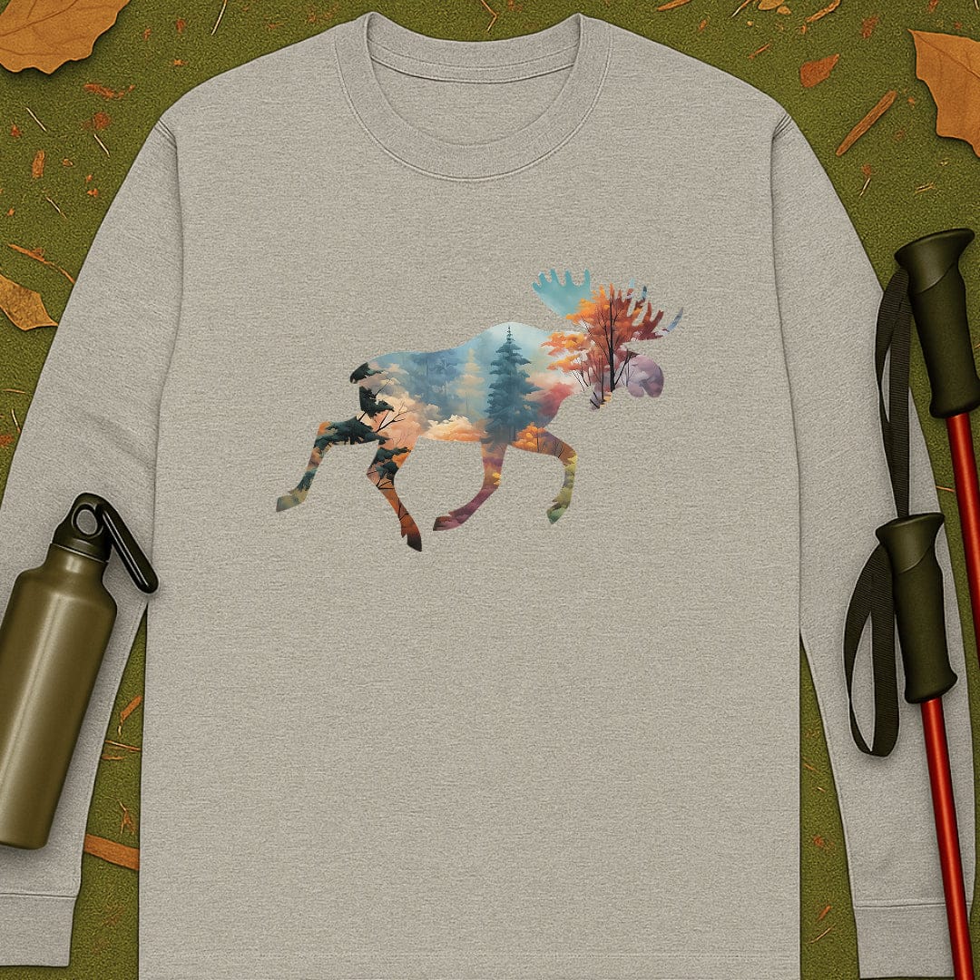 Moose Forest Long Sleeve T-shirt