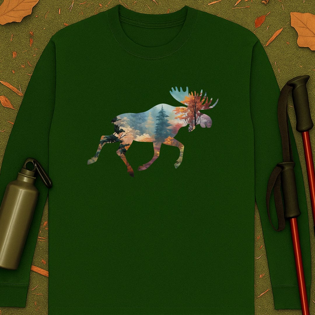 Moose Forest Long Sleeve T-shirt