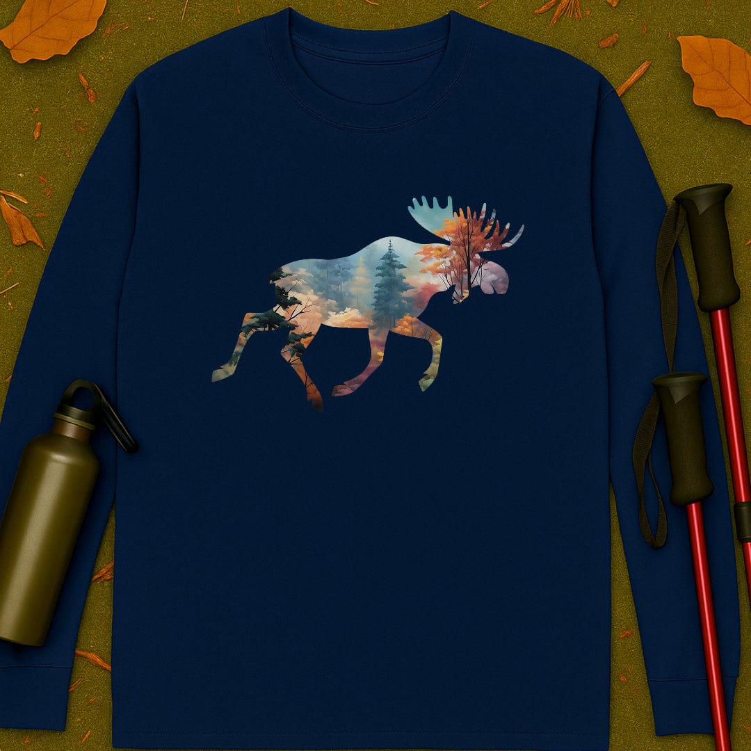 Moose Forest Long Sleeve T-shirt