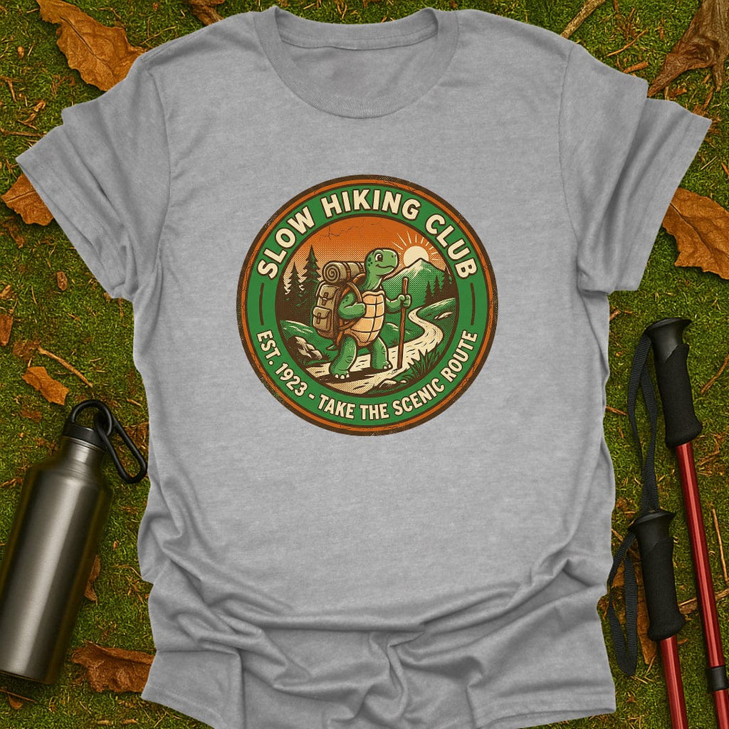 Camiseta del club de senderismo lento