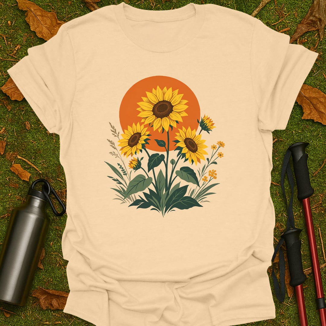 Zonsondergang Zonnebloemen T-shirt